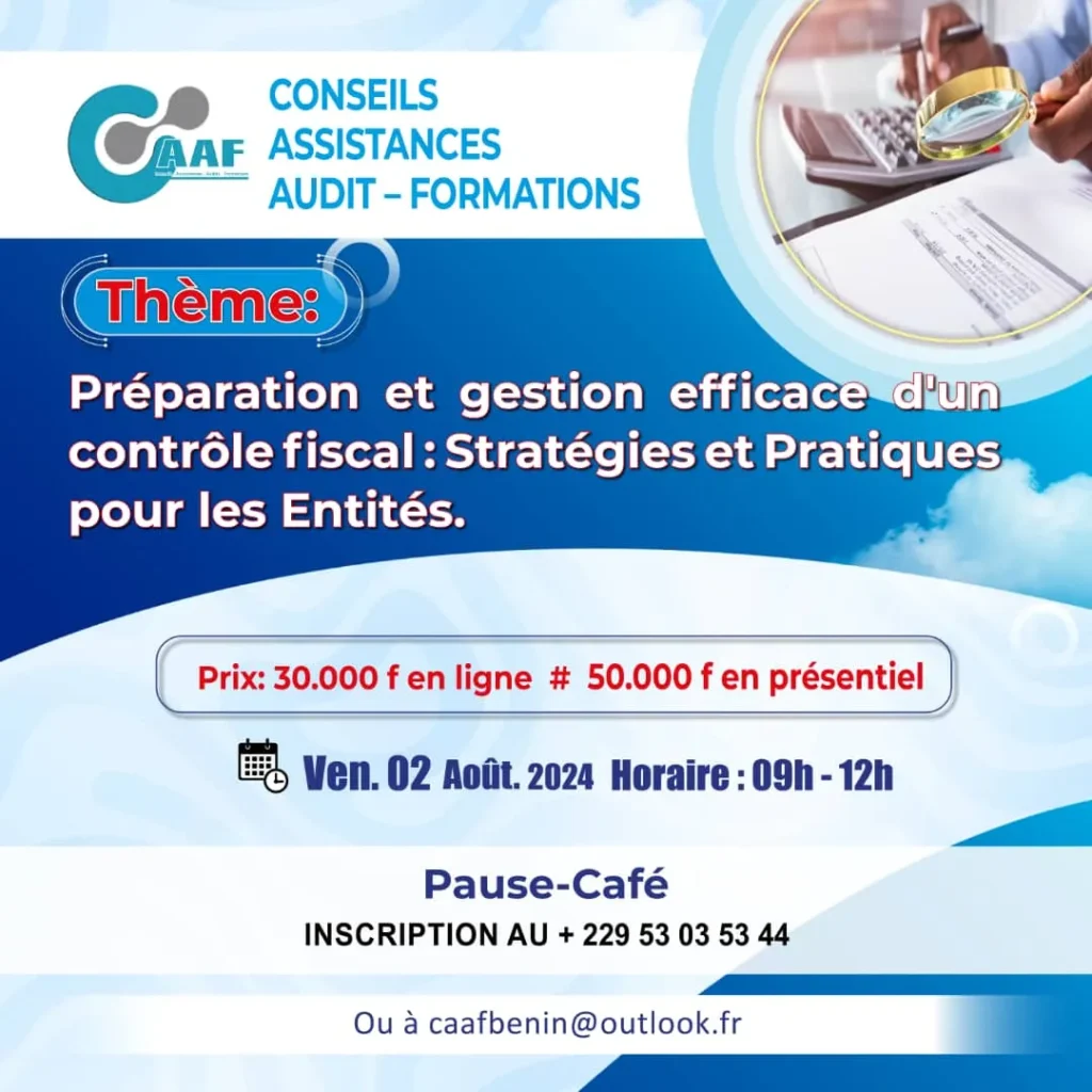 Formation Préparation et gestion efficace d’un contrôle fiscal : stratégie et pratiques pour les entités